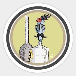 Zombie Fencer Sticker